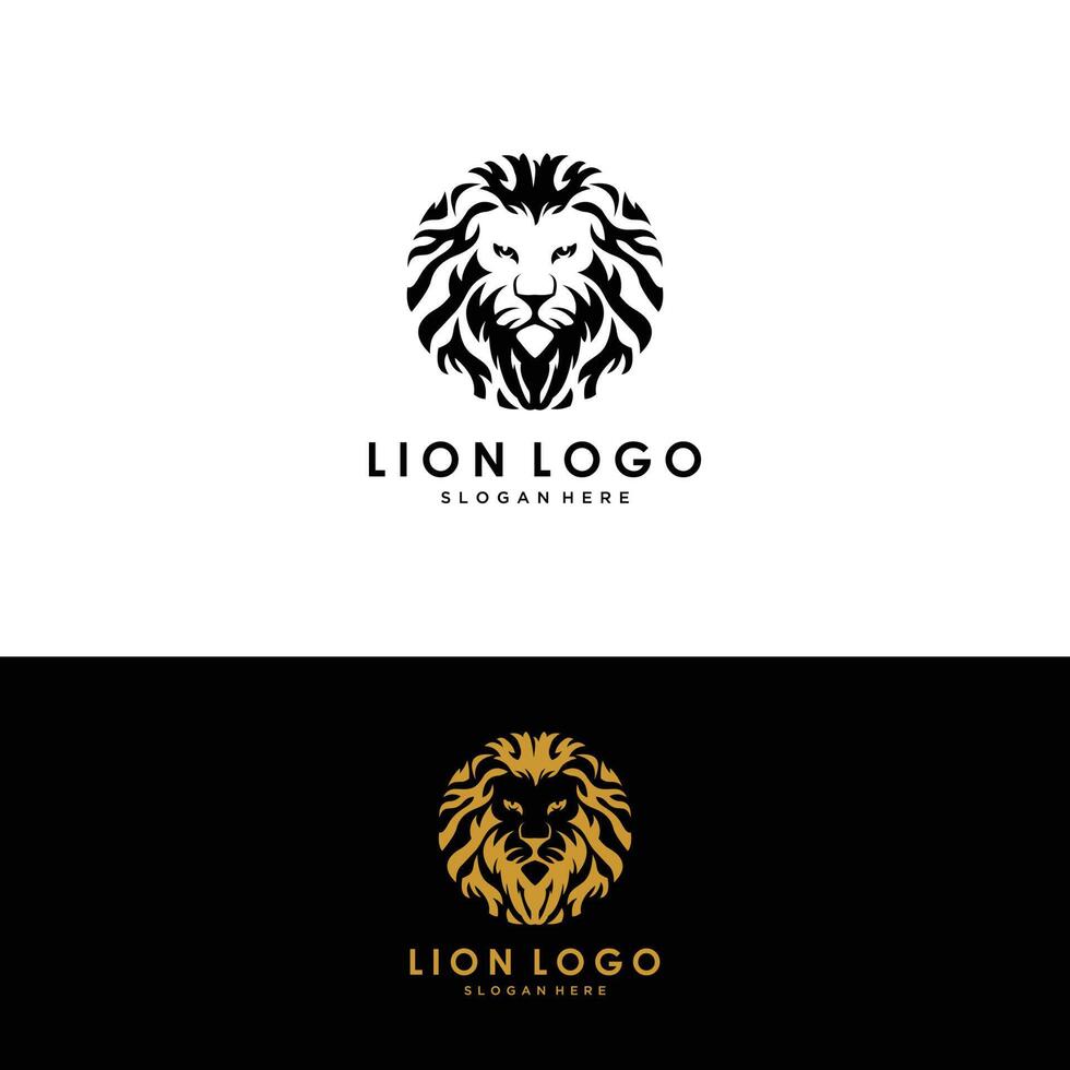 Abstract Lion head logo vector