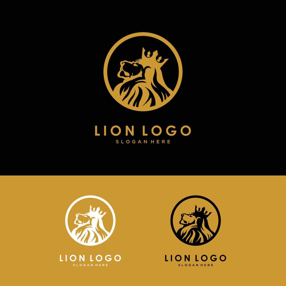 Abstract Lion head logo vector