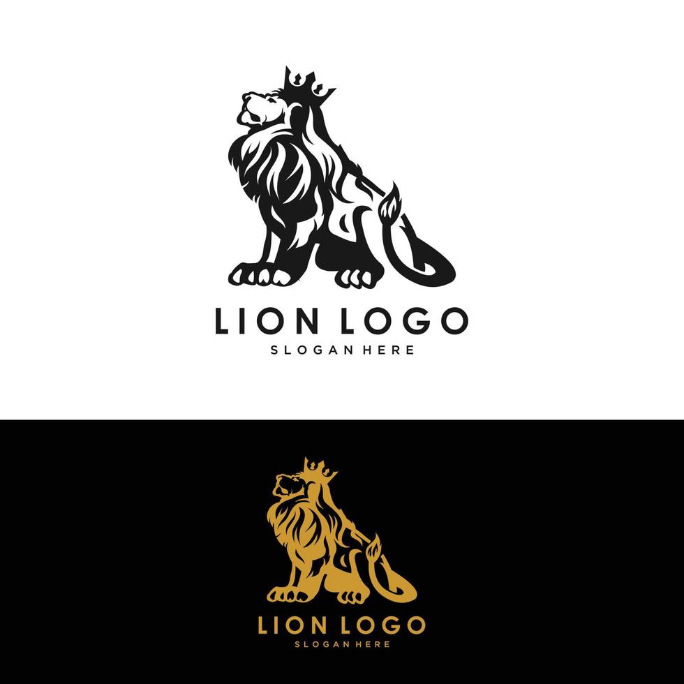 Abstract Lion head logo vector