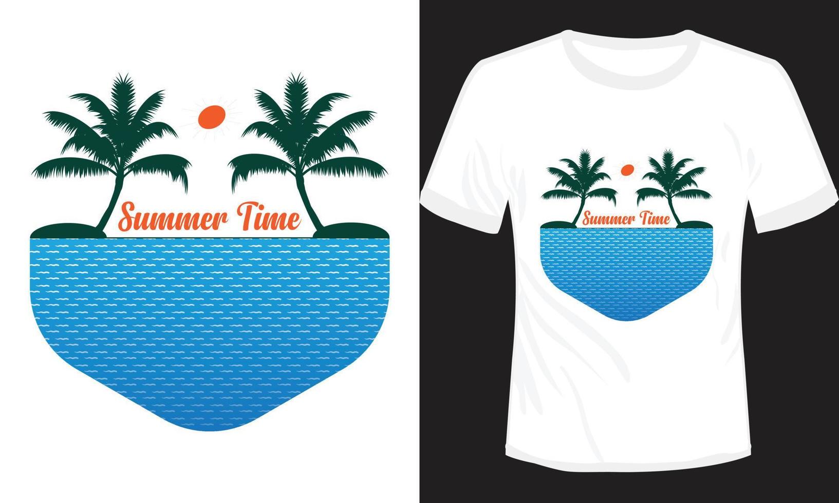 Summer Time T-shirt Design Vector Illustration
