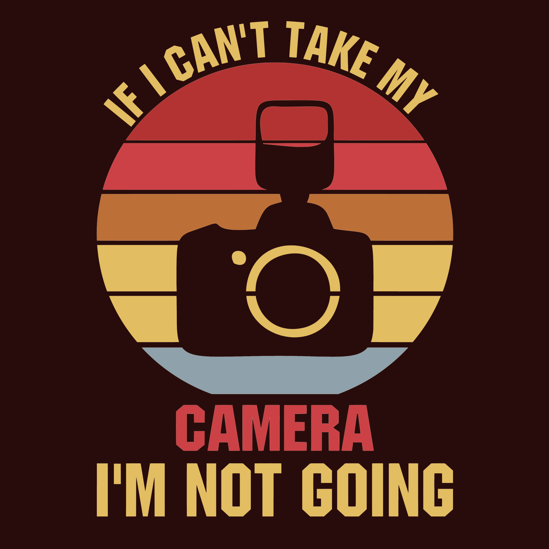 If I Can't Take My Camera I'm Not Going 11233384 Vector Art at Vecteezy