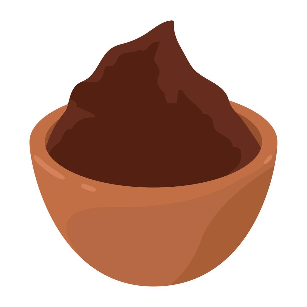 crema de chocolate dulce vector