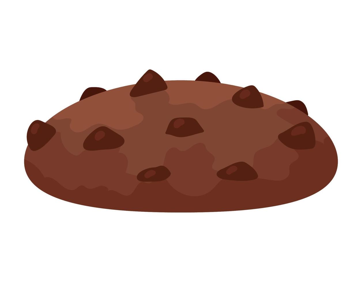 sweet chocolate cookie vector