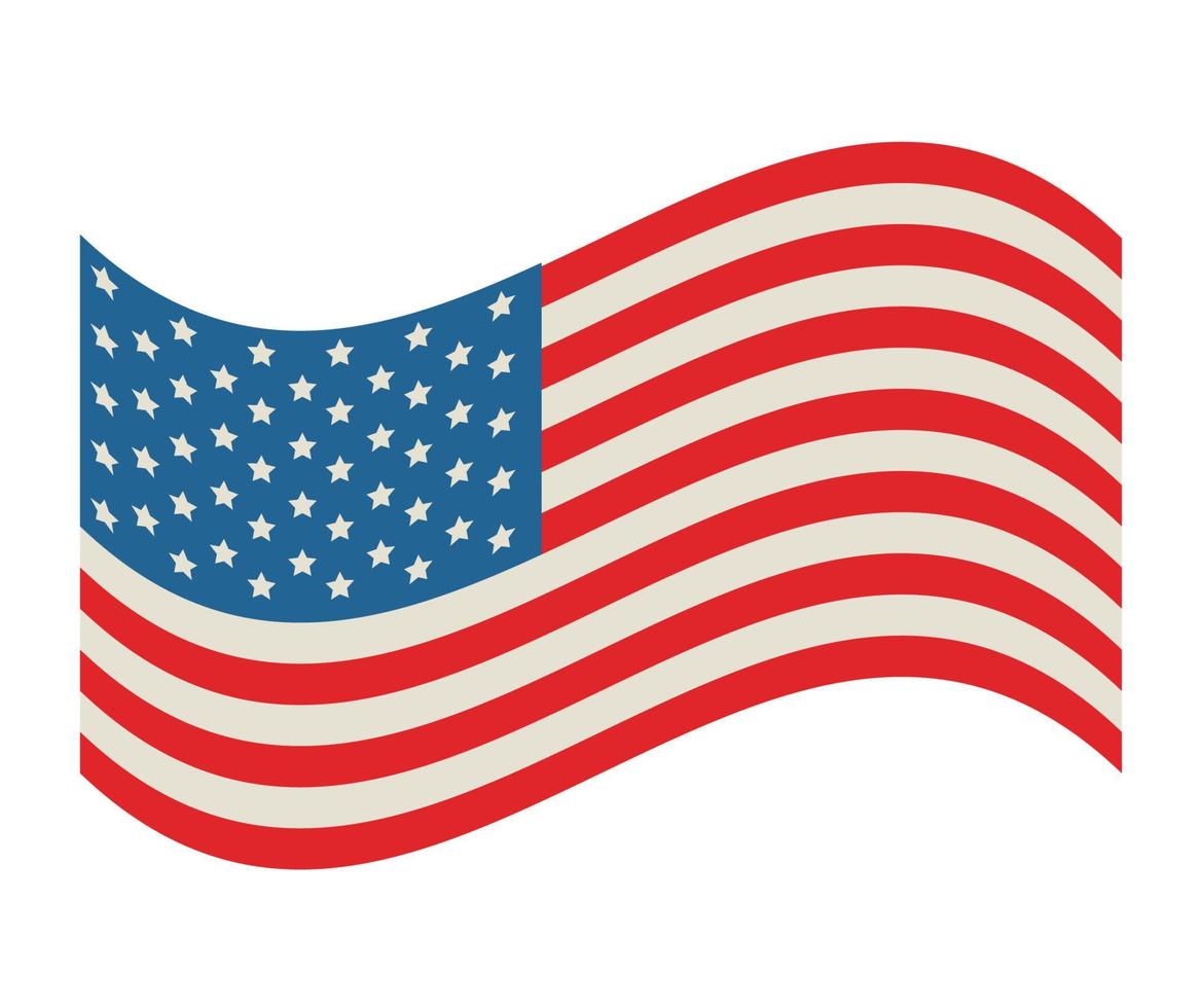 usa flag waving vector