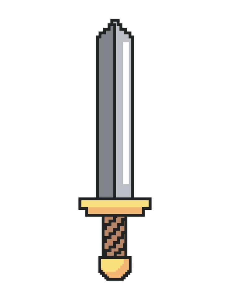 espada estilo pixel art vector