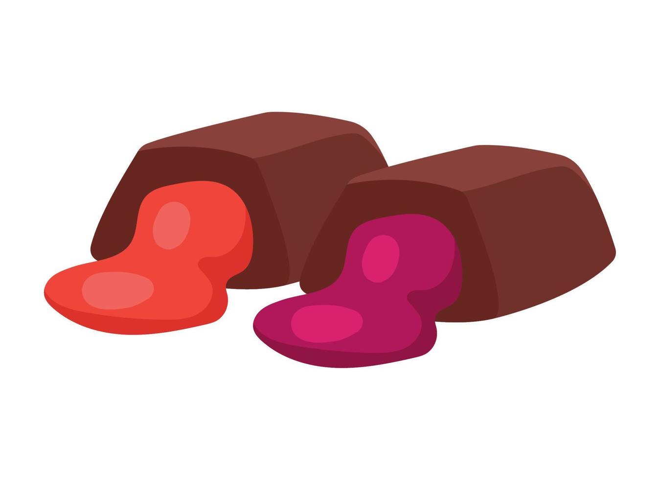 sweet chocolate with caramel vector