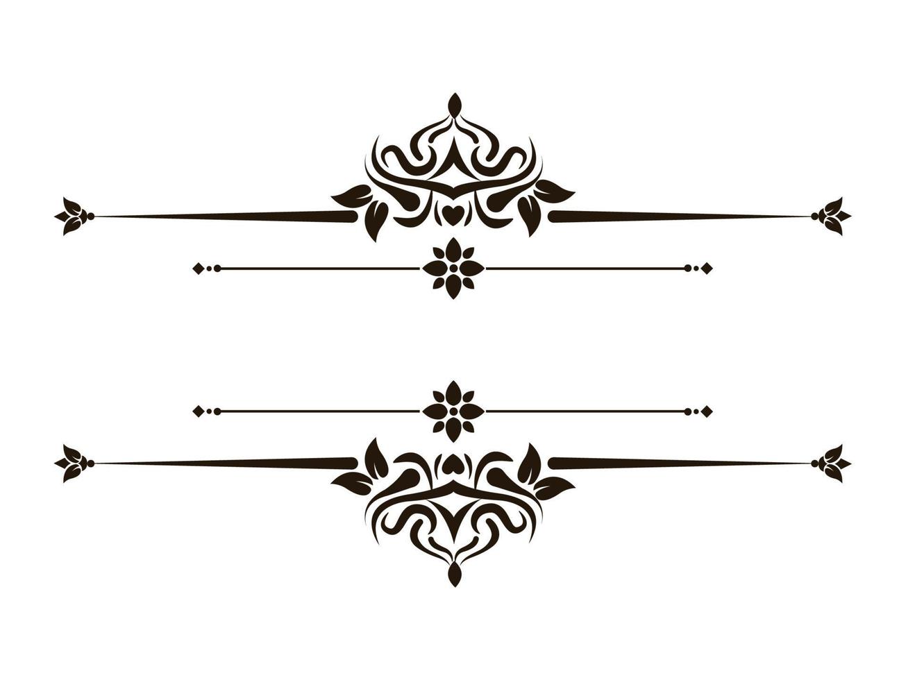 vintage monochrome divider label vector