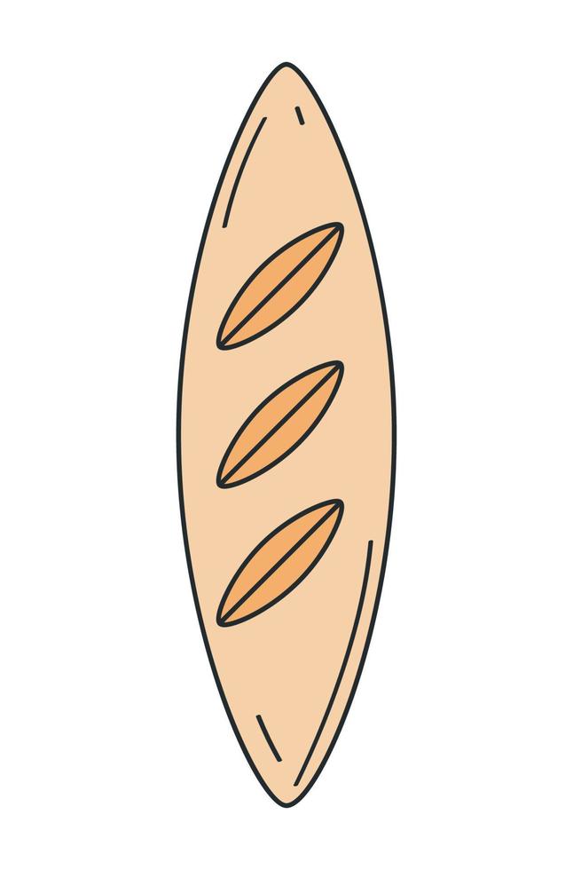 fresh bread food vector