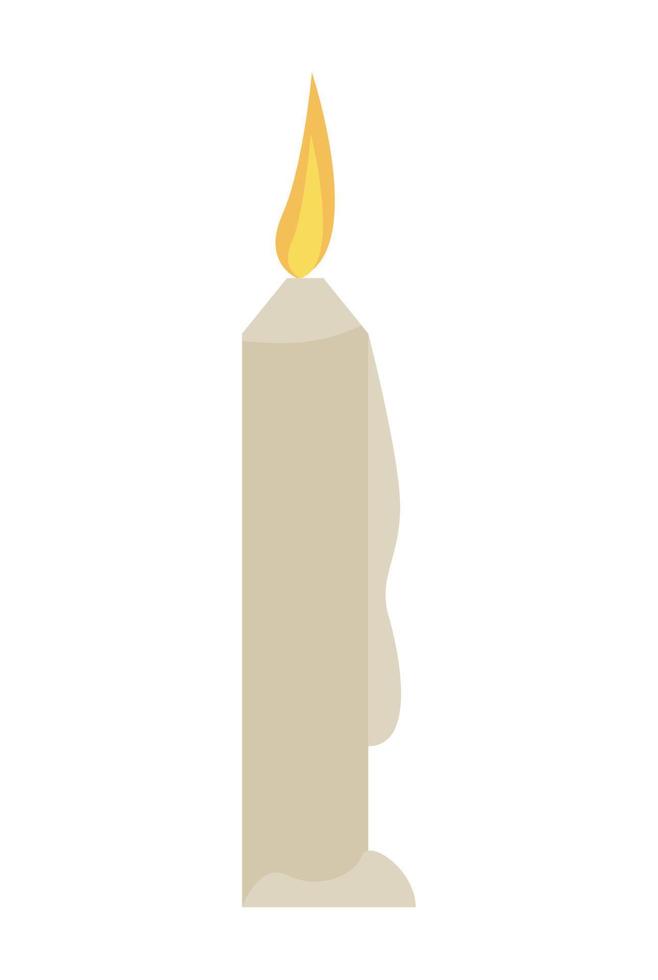 wax candle onfire vector