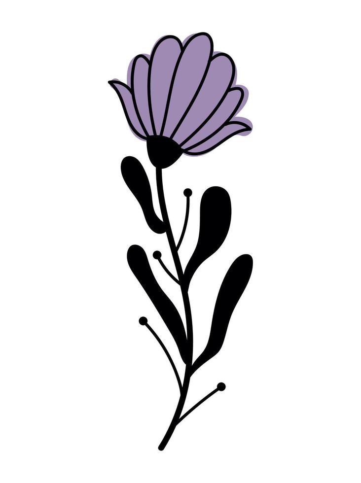 purple flower garden vector