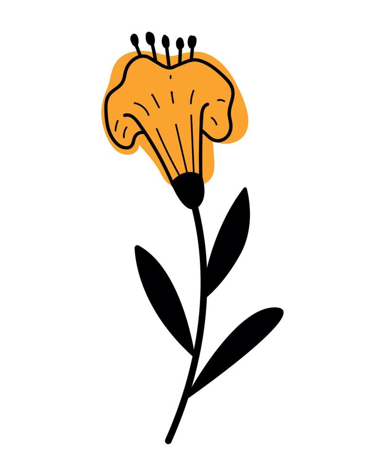 yellow flower garden vector