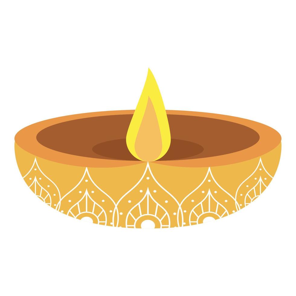 diwali lamp decoration vector