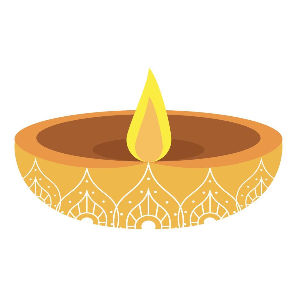 decoración de la lámpara diwali vector