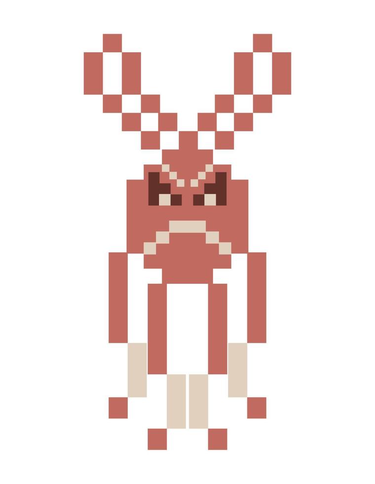 monster eight bit style vector