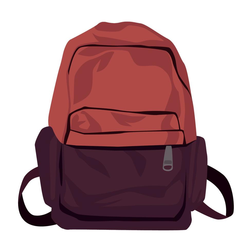 red travel bag vector