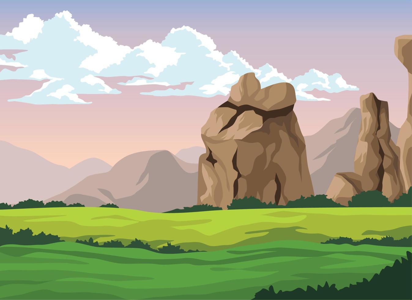 paisaje de pasión por los viajes con cañón vector