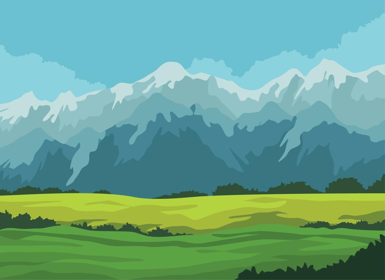 paisaje de pasión por los viajes con montaña vector