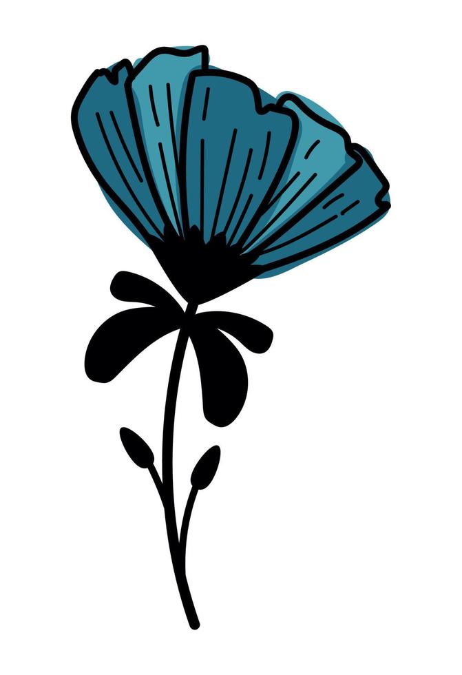 jardín de flores azul vector