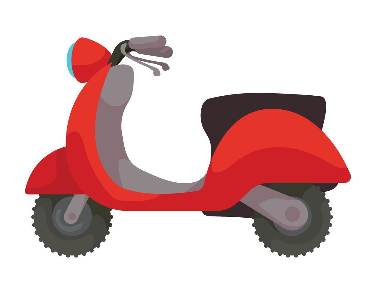 red classic motorcycle retro vector