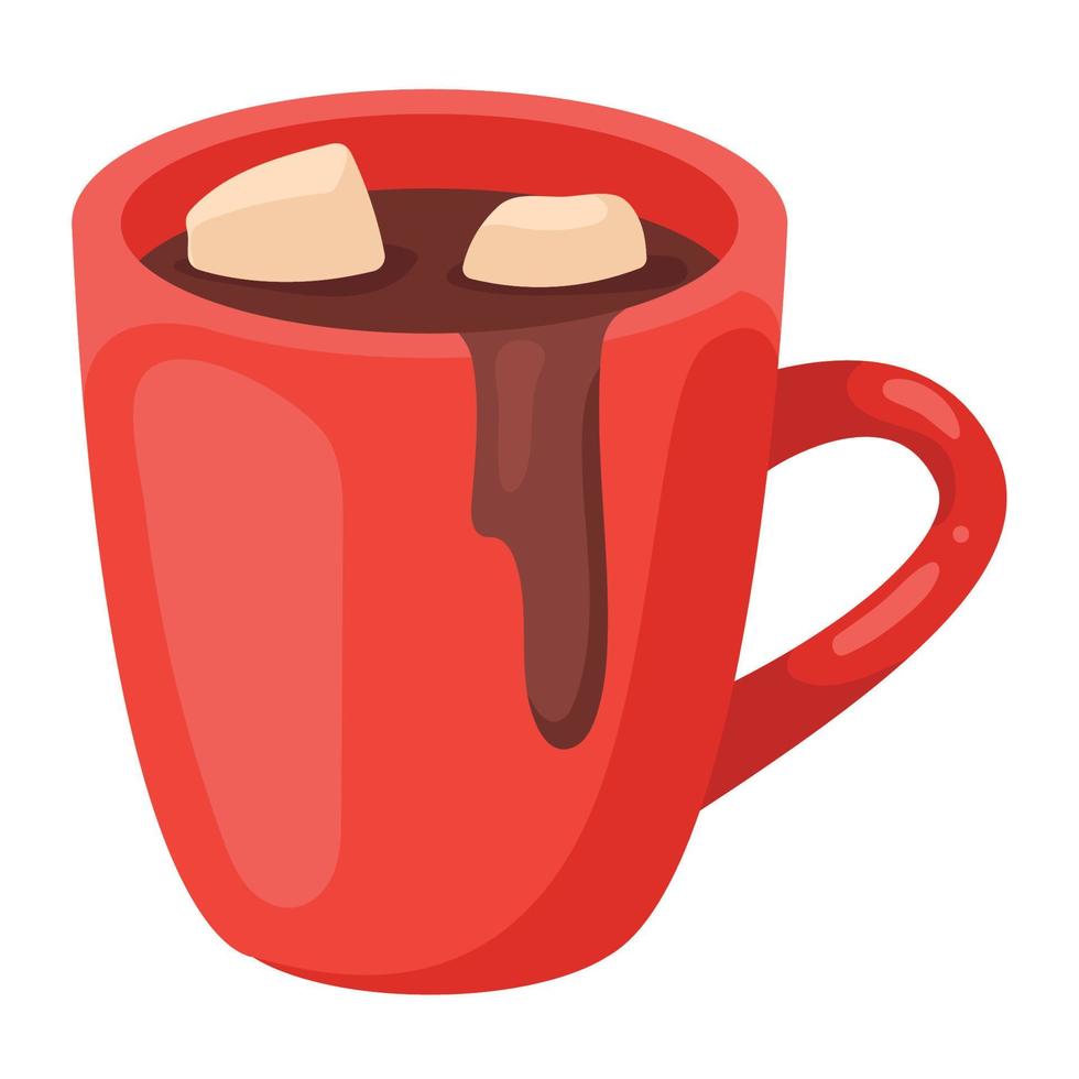 sweet chocolate drink vector