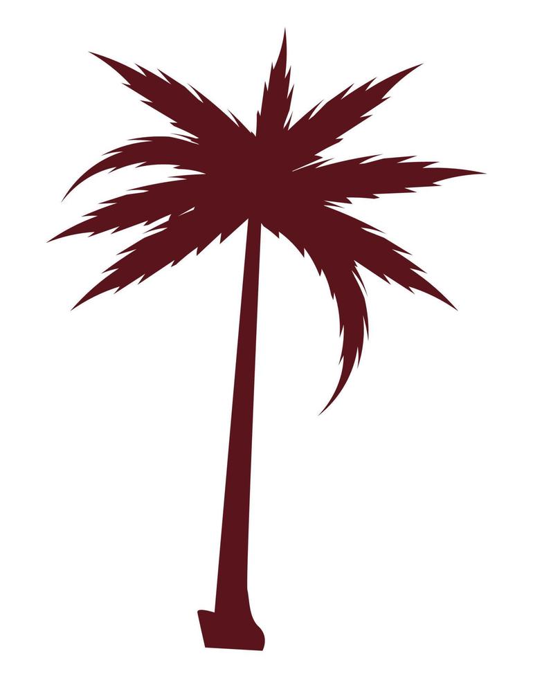 silueta de palmera de árbol vector