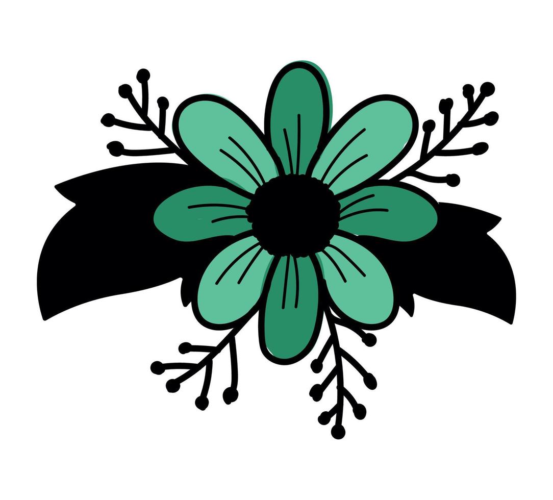 green flower garden vector