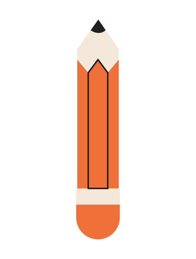 red color pencil supply vector