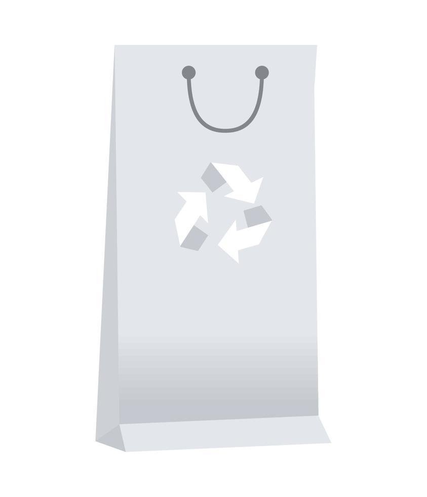 llevar bolsa de papel blanco vector