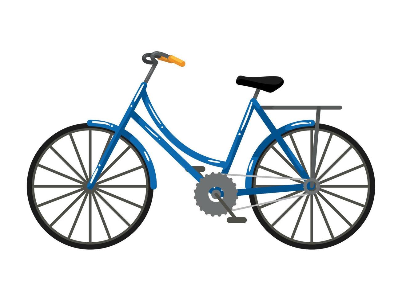 blue antique bicycle vehicle vector