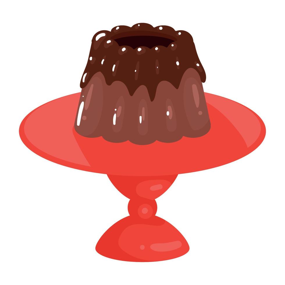 sweet chocolate pudding vector