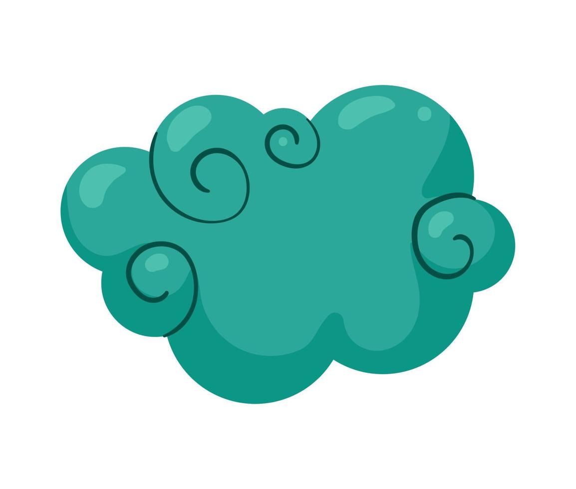 green cloud sky vector