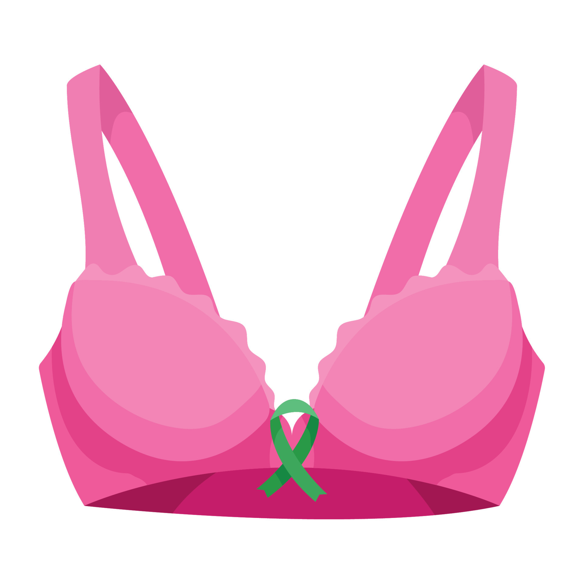 breast cancer ribbon in bra 11234402 Vector Art at Vecteezy