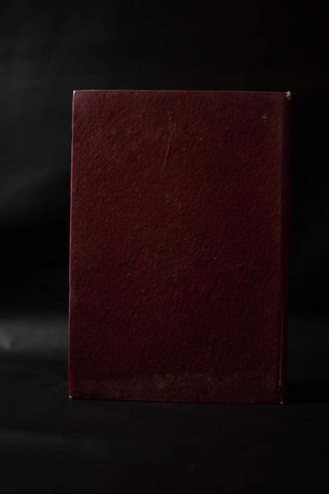 old book cover with red color texture for mockups design photo