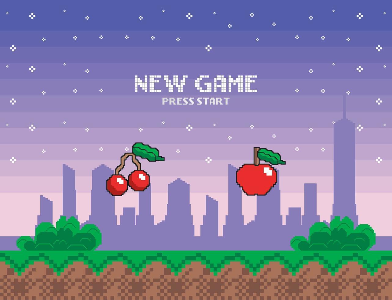 new game video pixel art vector