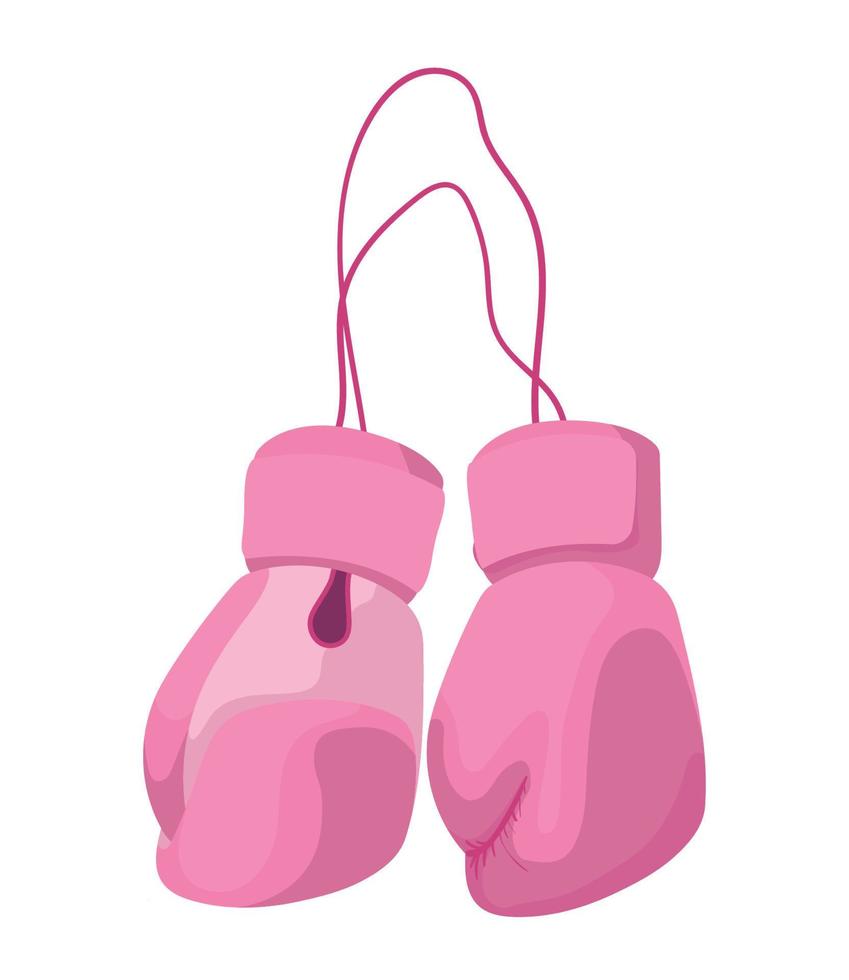 pink boxing gloves vector
