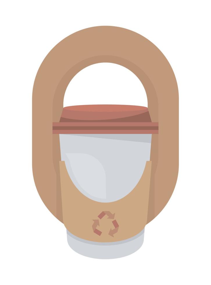 take away pot mockup vector