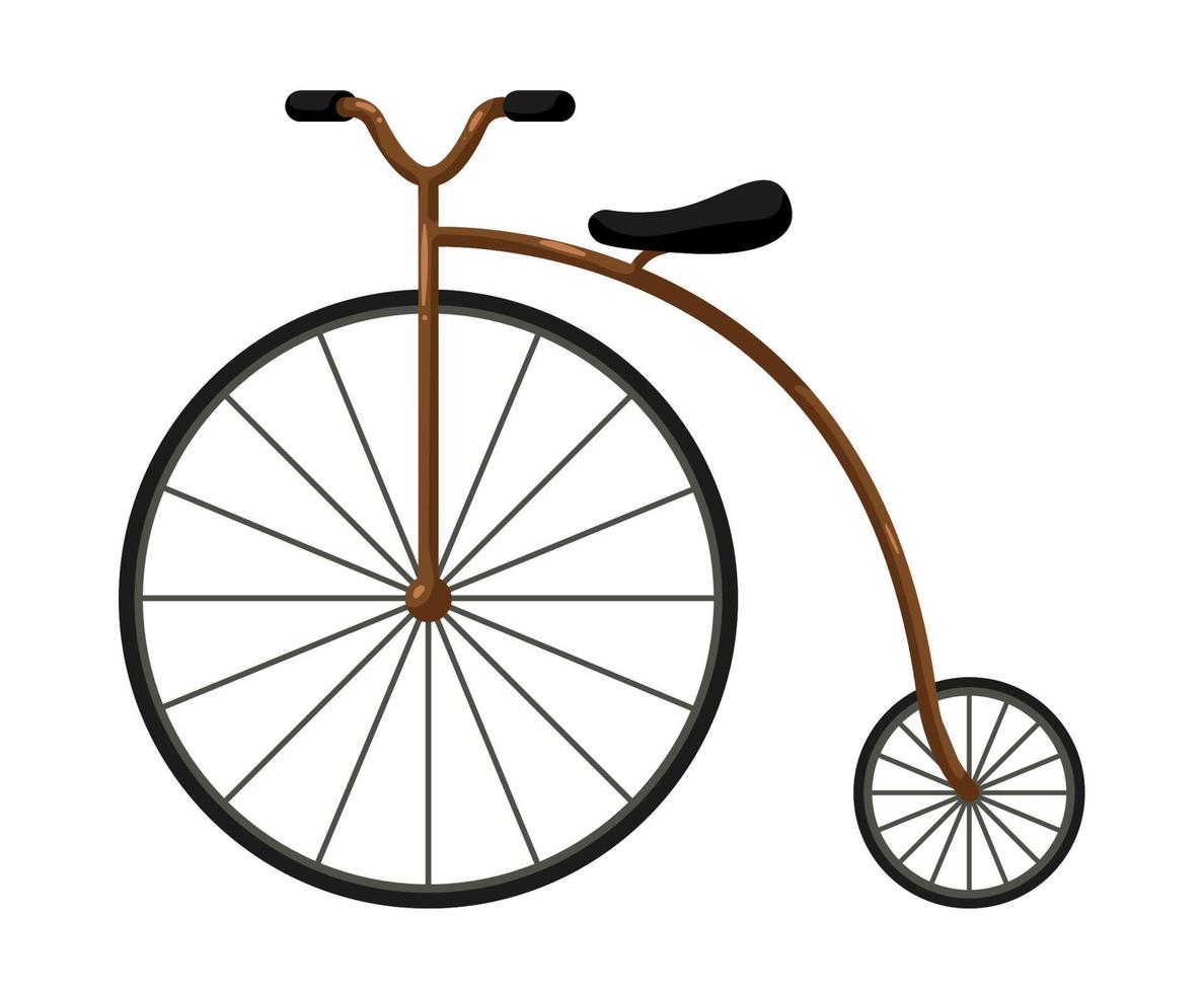 classic antique bicycle vehicle vector