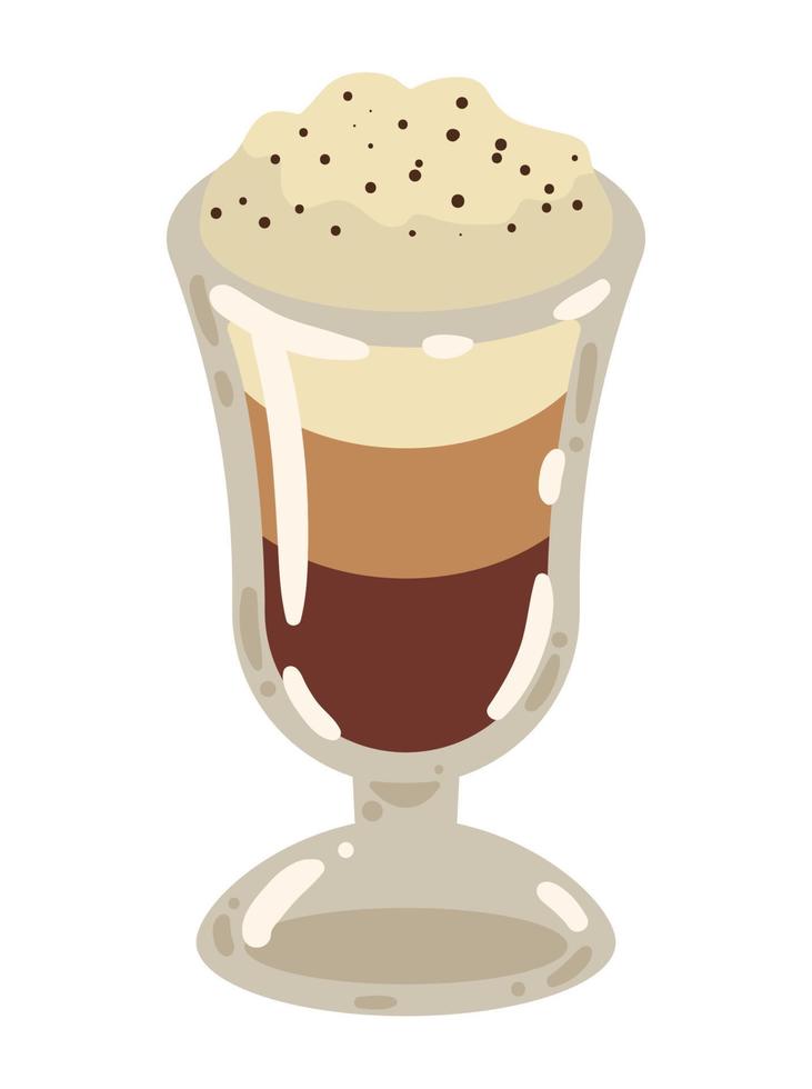 café helado en taza vector