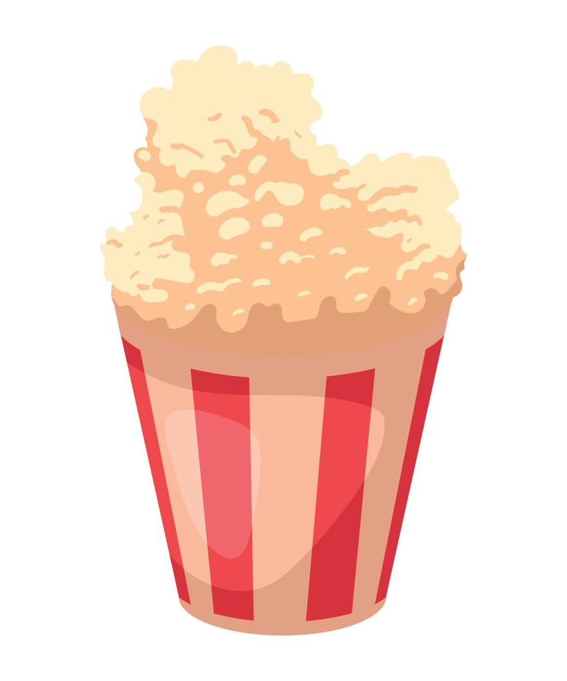 carnival fair pop corn vector