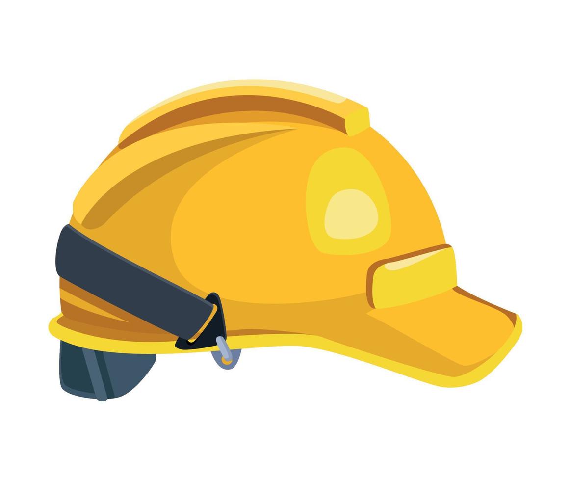 accesorio casco amarillo vector