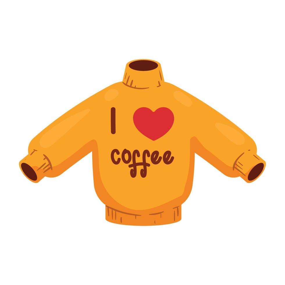 coat with love coffee lettering vector