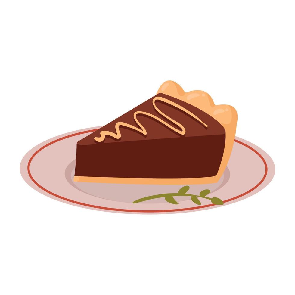 coffee cake with branch vector