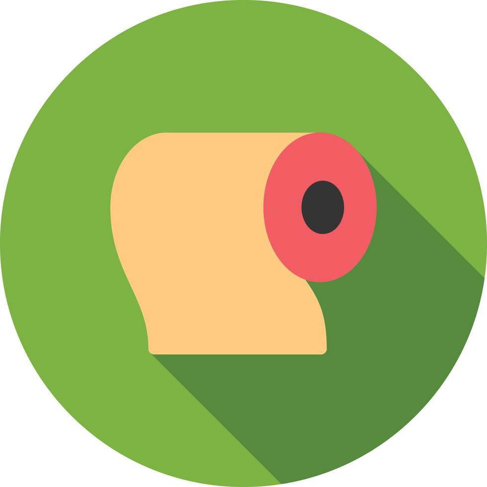 Tissue Roll Flat Long Shadow Icon vector