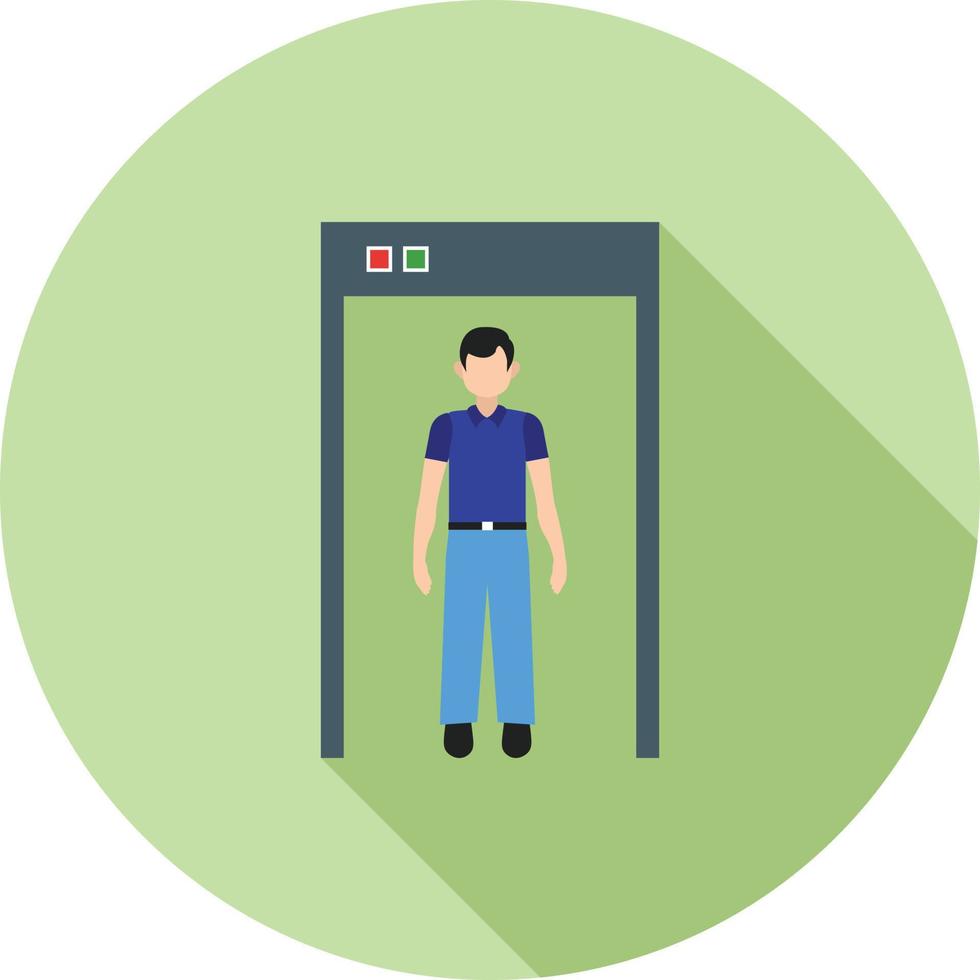 Security Check Flat Long Shadow Icon vector