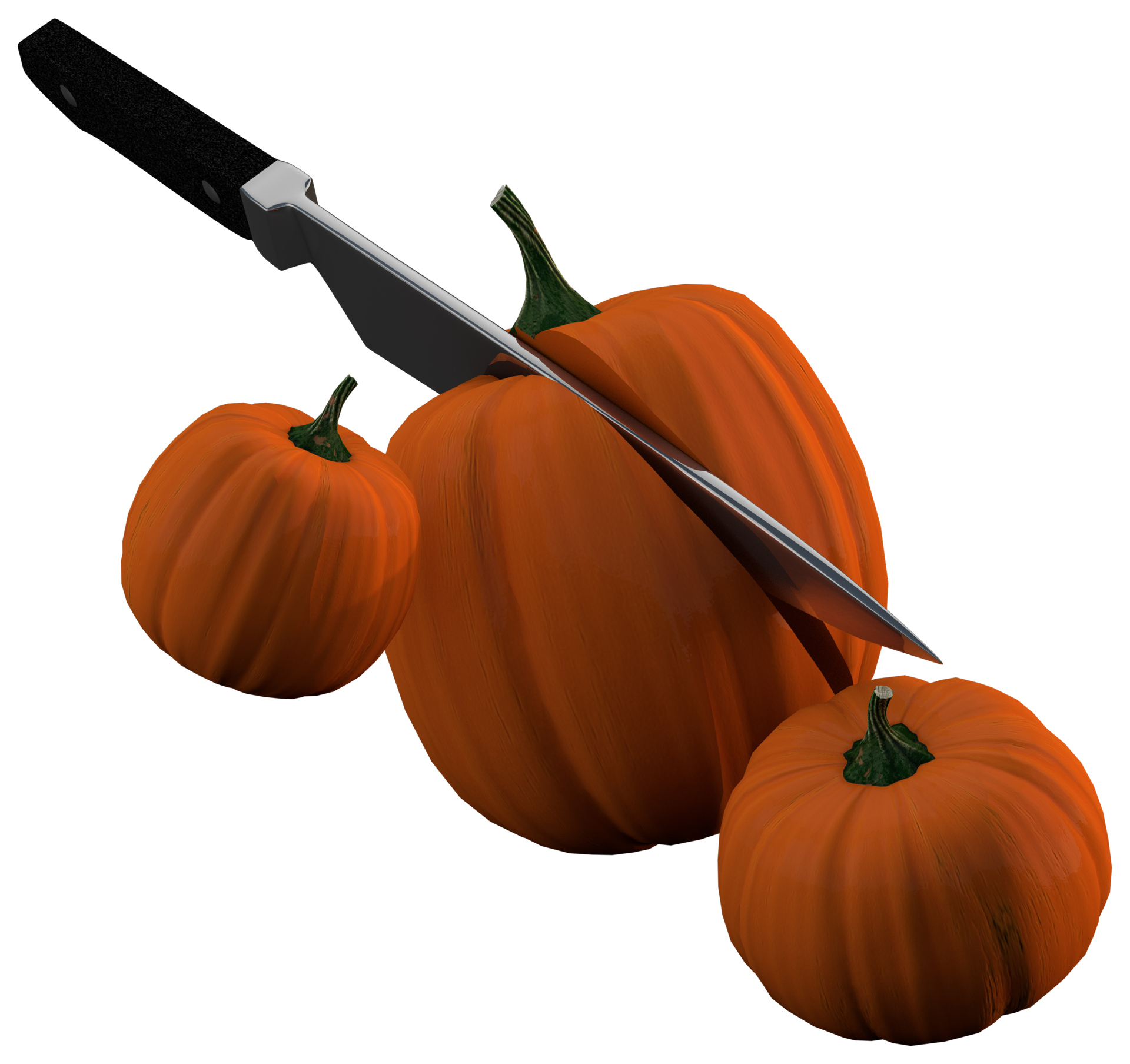 Pumpkins Floating With Knife Cutting A Pumpkin In Half 3d Render pumpkins-floating-with-knife-cutting-a-pumpkin-in-half-3d-render