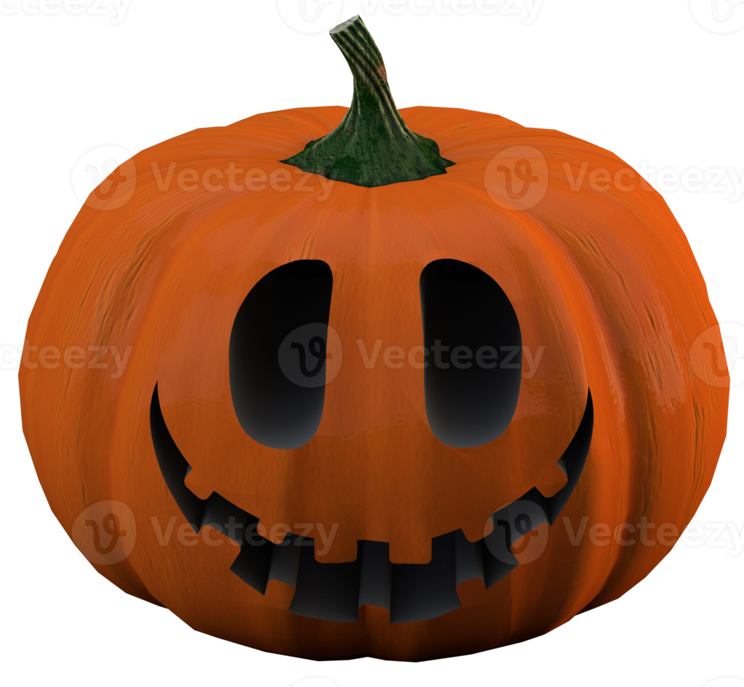 citrouilles d'halloween avec rendu 3d sur fond noir png