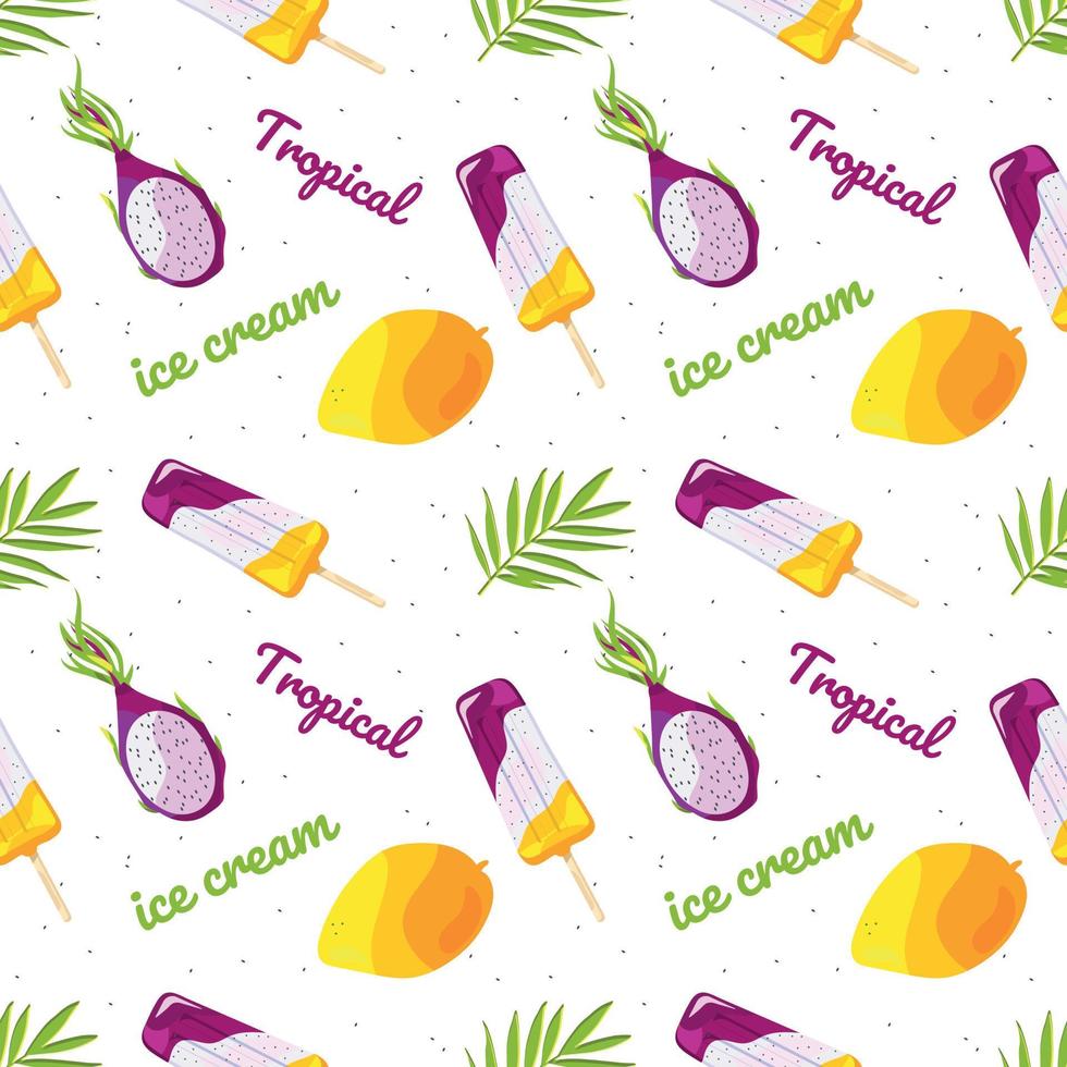 Seamless tropical pattern vector