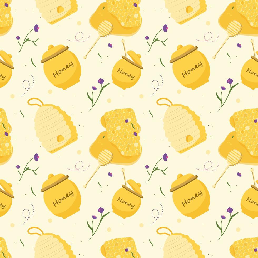 Seamless Honey Pattern vector