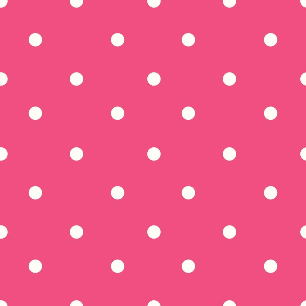 Polka dot pattern on pink background. Seamless polka dot vector for packaging or fabric print