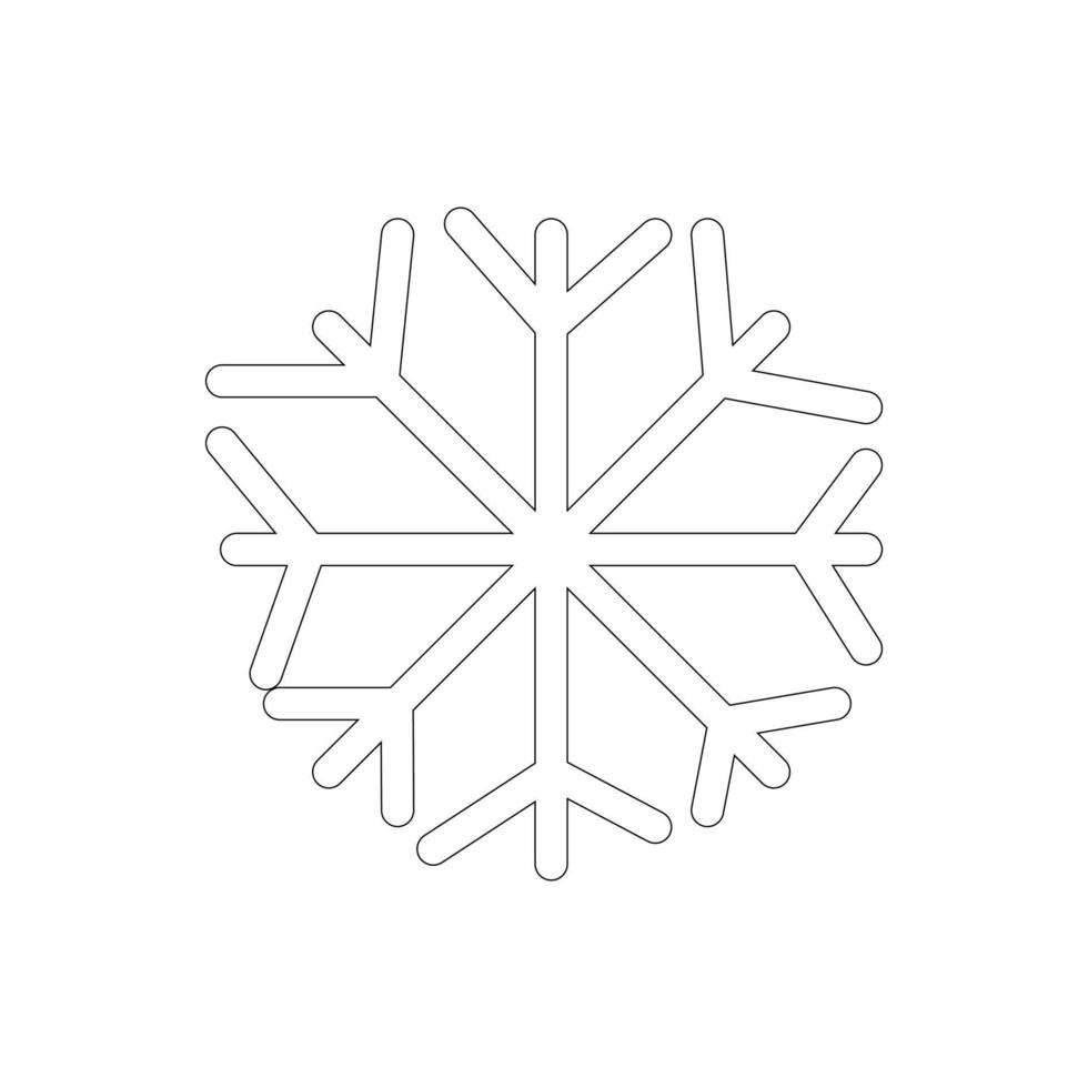 Snowflake vector illustration for Christmas advertisement or